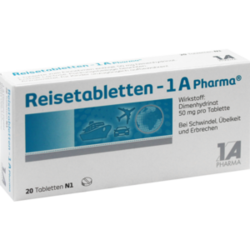 Verpackungsbild (Packshot) von REISETABLETTEN-1A Pharma