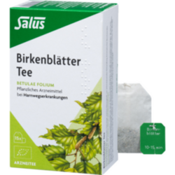Verpackungsbild (Packshot) von BIRKENBLÄTTER Arzneitee Betulae folium Bio Salus