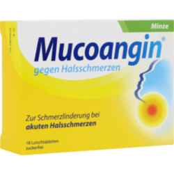 Verpackungsbild (Packshot) von MUCOANGIN Minze 20 mg Lutschtabletten