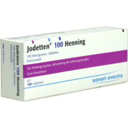 Verpackungsbild (Packshot) von JODETTEN 100 Henning Tabletten