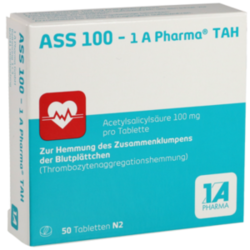 Verpackungsbild (Packshot) von ASS 100-1A Pharma TAH Tabletten
