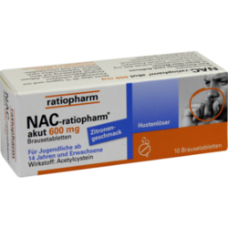 Verpackungsbild (Packshot) von NAC-ratiopharm akut 600 mg Hustenlöser Brausetabl.