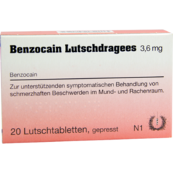 Verpackungsbild(Packshot) von BENZOCAIN Lutschdragees