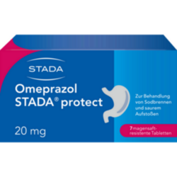 Verpackungsbild (Packshot) von OMEPRAZOL STADA protect 20 mg magensaftr.Tabletten