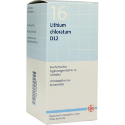 Verpackungsbild (Packshot) von BIOCHEMIE DHU 16 Lithium chloratum D 12 Tabletten