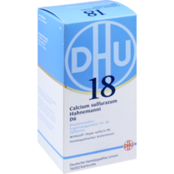Verpackungsbild (Packshot) von BIOCHEMIE DHU 18 Calcium sulfuratum D 6 Tabletten