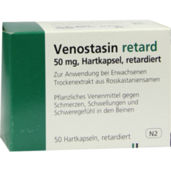 Verpackungsbild (Packshot) von VENOSTASIN retard 50 mg Hartkapsel retardiert
