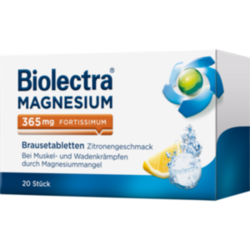 Verpackungsbild (Packshot) von BIOLECTRA Magnesium 365 mg fortissimum Zitrone