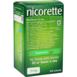Verpackungsbild (Packshot) von NICORETTE 2 mg freshmint Kaugummi