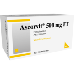 Verpackungsbild(Packshot) von ASCORVIT 500 mg FT Filmtabletten