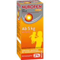 Verpackungsbild (Packshot) von NUROFEN Junior Fiebersaft Orange 2%