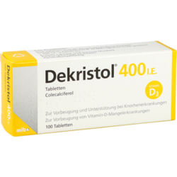 Verpackungsbild (Packshot) von DEKRISTOL 400 I.E. Tabletten