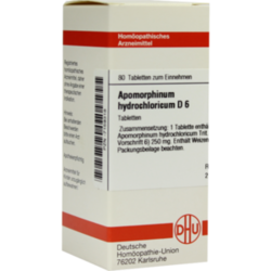 Verpackungsbild (Packshot) von APOMORPHINUM HYDROCHLORICUM D 6 Tabletten