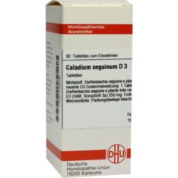 Verpackungsbild (Packshot) von CALADIUM seguinum D 3 Tabletten