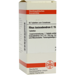 Verpackungsbild (Packshot) von RHUS TOXICODENDRON C 15 Tabletten