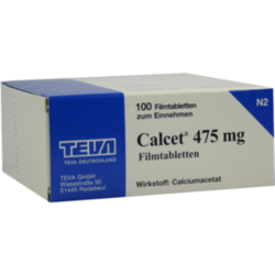 Verpackungsbild (Packshot) von CALCET 475 mg Filmtabletten