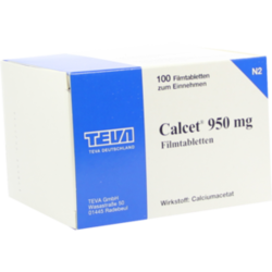 Verpackungsbild (Packshot) von CALCET 950 mg Filmtabletten