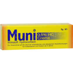 Verpackungsbild (Packshot) von MUNI 0,5% HC Creme