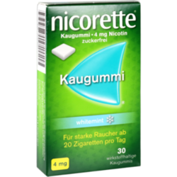 Verpackungsbild (Packshot) von NICORETTE Kaugummi 4 mg whitemint