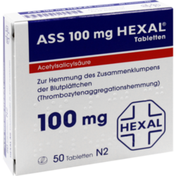 Verpackungsbild (Packshot) von ASS 100 HEXAL Tabletten