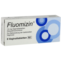 Verpackungsbild (Packshot) von FLUOMIZIN 10 mg Vaginaltabletten