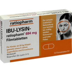 Verpackungsbild(Packshot) von IBU-LYSIN-ratiopharm 684 mg Filmtabletten