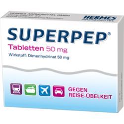 Verpackungsbild (Packshot) von SUPERPEP Reise-Tabletten 50 mg