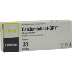 Verpackungsbild (Packshot) von CALCIUMFOLINAT GRY 15 Tabletten