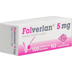 Verpackungsbild (Packshot) von FOLVERLAN 5 mg Tabletten