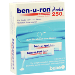 Verpackungsbild (Packshot) von BEN-U-RON direkt 250 mg Granulat Erdbeer/Vanille