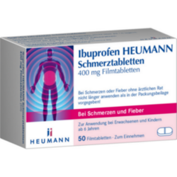 Verpackungsbild (Packshot) von IBUPROFEN Heumann Schmerztabletten 400 mg