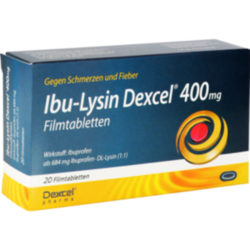 Verpackungsbild (Packshot) von IBU-LYSIN Dexcel 400 mg Filmtabletten