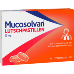 Verpackungsbild (Packshot) von MUCOSOLVAN Lutschpastillen 15 mg
