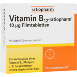 Verpackungsbild (Packshot) von VITAMIN B12-RATIOPHARM 10 μg Filmtabletten