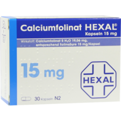 Verpackungsbild (Packshot) von CALCIUMFOLINAT HEXAL Kapseln 15 mg