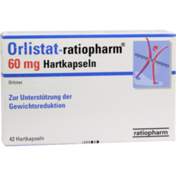 Verpackungsbild (Packshot) von ORLISTAT-ratiopharm 60 mg Hartkapseln