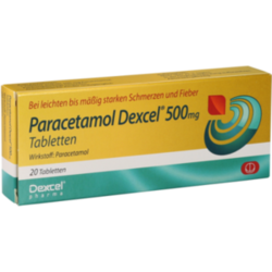 Verpackungsbild (Packshot) von PARACETAMOL Dexcel 500 mg Tabletten