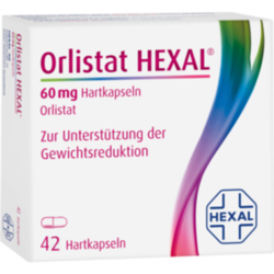 Verpackungsbild (Packshot) von ORLISTAT HEXAL 60 mg Hartkapseln