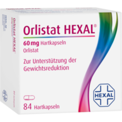 Verpackungsbild (Packshot) von ORLISTAT HEXAL 60 mg Hartkapseln