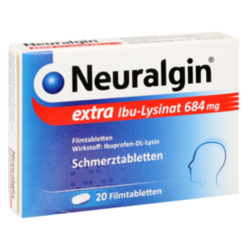 Verpackungsbild (Packshot) von NEURALGIN extra Ibu-Lysinat Filmtabletten