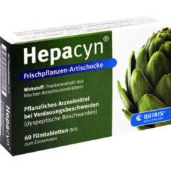 Verpackungsbild (Packshot) von HEPACYN Frischpflanzen Artischocke Filmtabletten