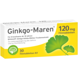 Verpackungsbild (Packshot) von GINKGO-MAREN 120 mg Filmtabletten