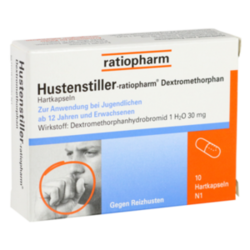 Verpackungsbild (Packshot) von HUSTENSTILLER-ratiopharm Dextromethorphan Kapseln