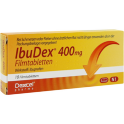 Verpackungsbild (Packshot) von IBUDEX 400 mg Filmtabletten