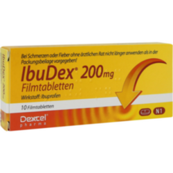 Verpackungsbild (Packshot) von IBUDEX 200 mg Filmtabletten