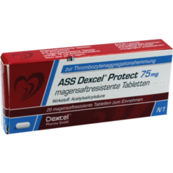 Verpackungsbild (Packshot) von ASS Dexcel Protect 75 mg magensaftres.Tabletten