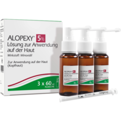 Verpackungsbild (Packshot) von ALOPEXY 5% Lösung zur Anwendung auf der Haut