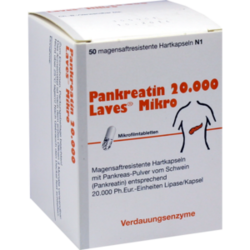 Verpackungsbild (Packshot) von PANKREATIN 20.000 Laves Mikro magensaftr.Hartkaps.