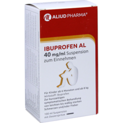 Verpackungsbild (Packshot) von IBUPROFEN AL 40 mg/ml Suspension zum Einnehmen