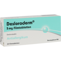 Verpackungsbild (Packshot) von DESLORADERM 5 mg Filmtabletten